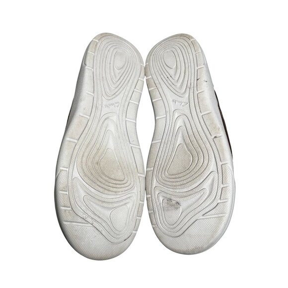 Clarks Brown Leather Casual Shoes Size 10M With White Rubber Sole For Men - Picture 7 of 8